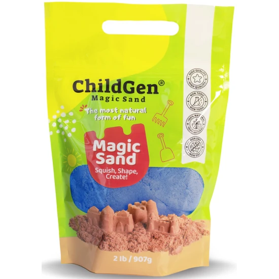 ChildGen Magic sand Blue - természetes, antibakteriális és illatos kinetikus homok gyerekeknek.