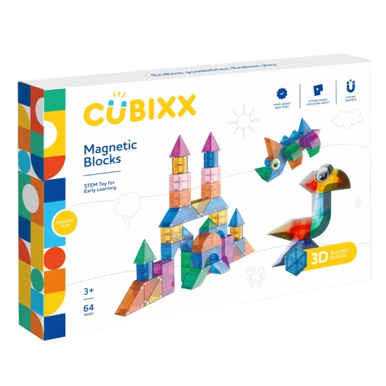 Cubixx kreatív csomag mágneses kockák 64 db