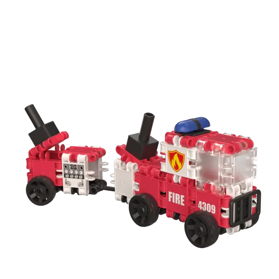 Clics Toys Ökológiai készlet Tűzoltók 127 db Építőkészlet Clics Firefighters