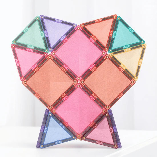 Mágneses építőkészlet Glitter Castle Pack 48 darabos golyópálya