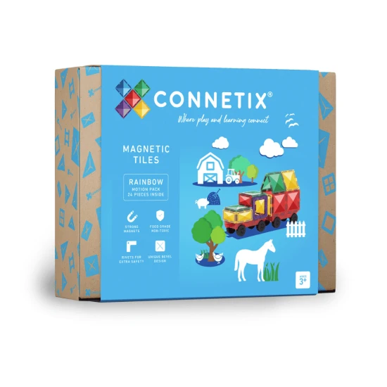 Mágneses építőkészlet Rainbow Motion Pack 24 darabos golyópálya
