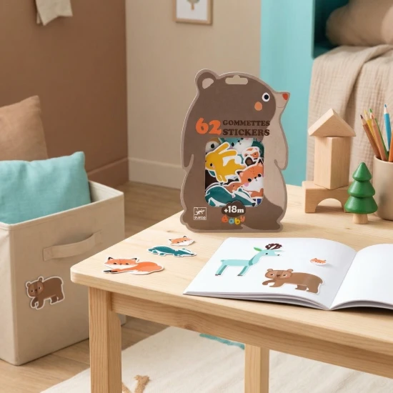 Első levehető matricák Erdei állatok