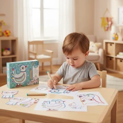 Varázslatos színezés zsírkrétával Barátok az erdőből