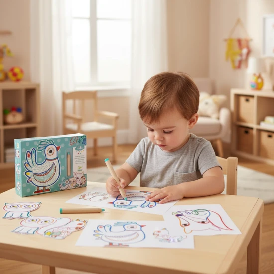 Varázslatos színezés zsírkrétával Barátok az erdőből