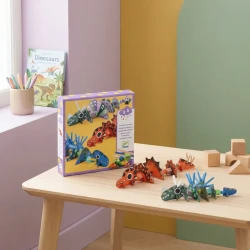 Dinoszauruszok cérnával való befűzése