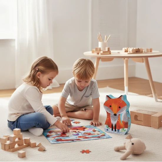 Sziluett puzzle Gyömbér a róka Djeco