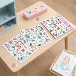 Csillámos sellő matricák 160 db