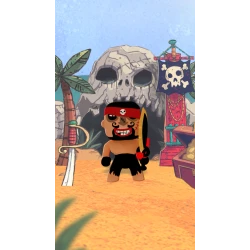 Arty Toys Kalóz Rick figura ágyúval