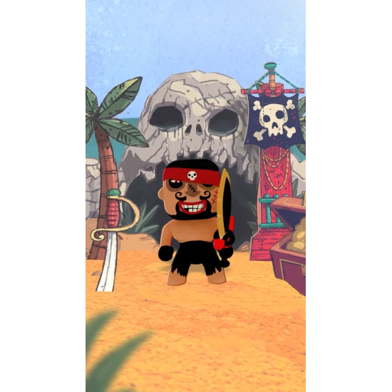 Arty Toys Kalóz Rick figura ágyúval