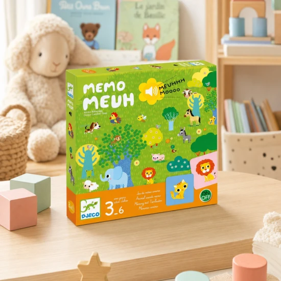A hangmemória-játék nagyszerű játék a kicsik memóriájának fejlesztésére. Próbáld megjegyezni, hogy melyik hang melyik gombhoz tartozik, és hogy hol helyezkednek el az állatkártyák.