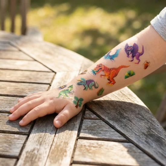 Dinoszauruszos ideiglenes tetoválások Djeco