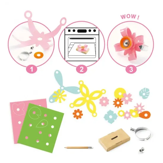 Gyűrűkészítő készlet kis hercegnőknek. Alkoss gyűrűt a saját elképzeléseid szerint.