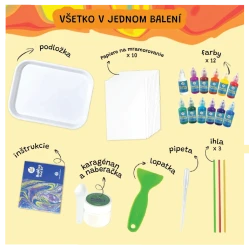 Készlet 6 színű márványozáshoz