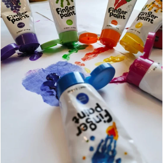 Gyermek ujjfesték és habbélyegző készlet - mosható, biztonságos festékek