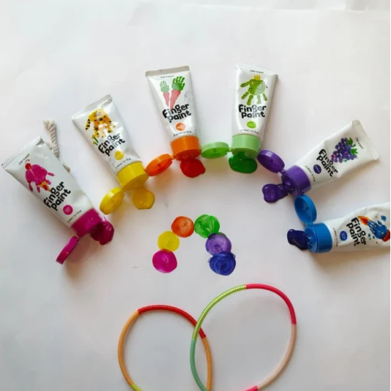 Gyermek ujjfesték és habbélyegző készlet - mosható, biztonságos festékek