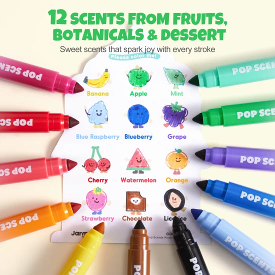 Pop Scents markerek – 24 illatos színből álló készlet