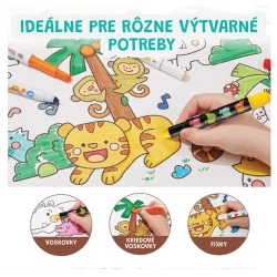 Öntapadós kifestőkönyv tekercsben Dinosaurs 3 m