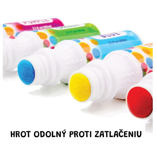 Jarmelo színek tubusban - 8 mosható és nem mérgező színből álló készlet habfelhordóval