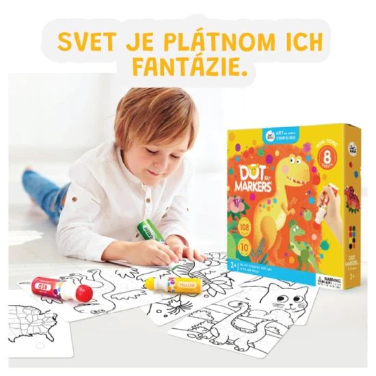 Jarmelo színek tubusban - 8 mosható és nem mérgező színből álló készlet habfelhordóval