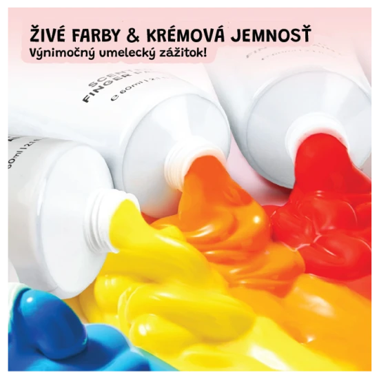 Jarmelo Scented Finger Paints - 8 színből álló készlet kellemes illatokkal, nem mérgező és mosható