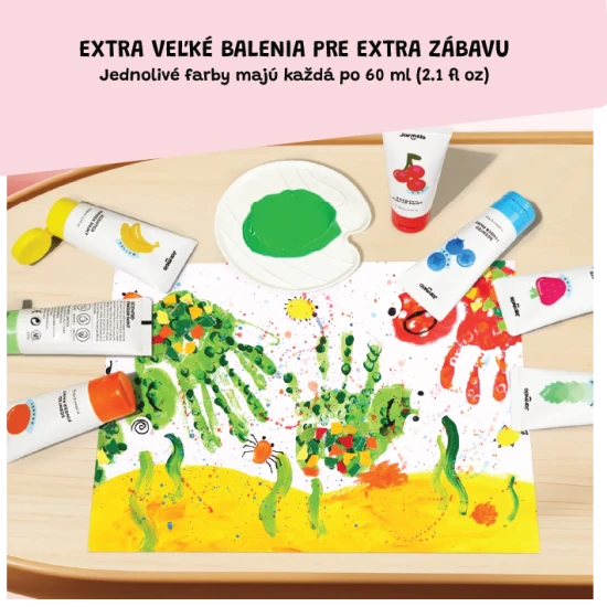 Jarmelo Scented Finger Paints - 8 színből álló készlet kellemes illatokkal, nem mérgező és mosható