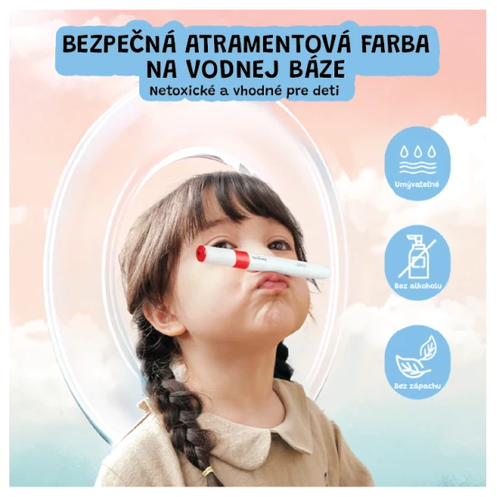 Jarmelo kétoldalas markerek hordozható dobozban - 24 szín, ecsettel és vastag hegyével, nem mérgező és mosható