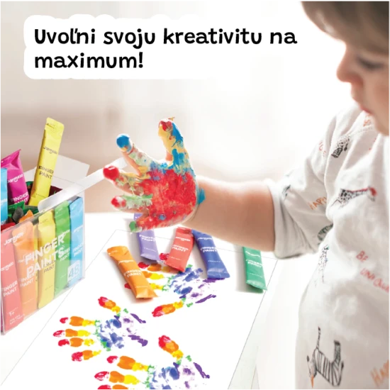 Jarmelo ujjfestékek - 12 tasak alumínium fóliában, nem mérgező és utazásra alkalmas