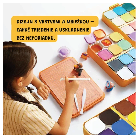 Jarmelo modellező agyag dobozban - 24 színű készlet, nem mérgező modellezés gyerekeknek