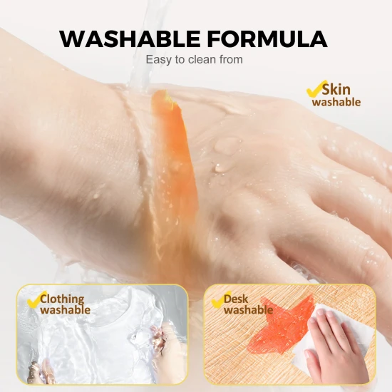 Csillogó, színes, puha, mosható zsírkréták gyerekeknek egy praktikus dobozban - 12 darab