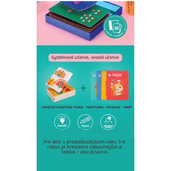 Jarmelo lekaparható oktatókártyák - angol szavak EN, radírjelölő, oktatójáték.