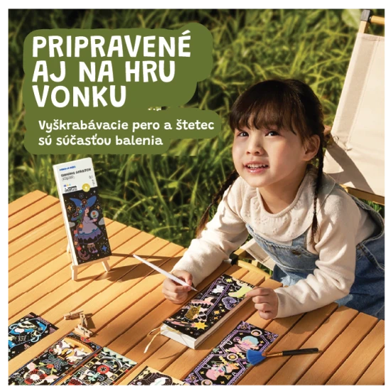 Jarmelo Starlight Girls Glitter Scratch Off – 25 képből álló készlet, karcoló és ecset gyerekeknek