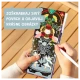 Jarmelo Starlight Girls Glitter Scratch Off – 25 képből álló készlet, karcoló és ecset gyerekeknek