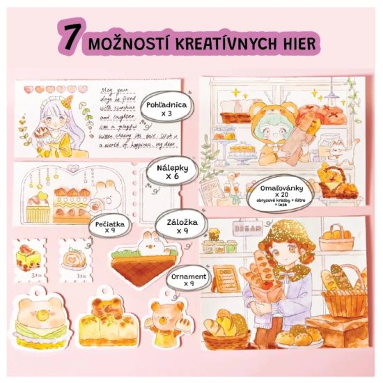 Jarmelo vízfestmény - Desszert hercegnő, könyv 8 színnel, 2 ecsettel és színező oldalakkal tele hercegnőkkel