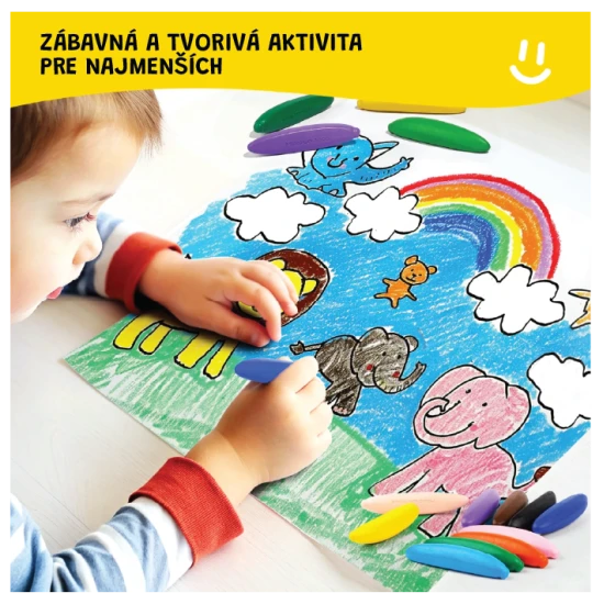 Jarmelo viaszrudak banán formában - 24 db, színesek, nem mérgezőek és ideálisak kisgyermekek kezére