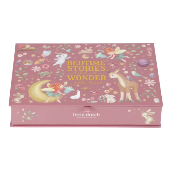 LITTLE DUTCH Projektor Rózsaszín Little Dutch Pink gyerekprojektor - mesék kivetítésre 12 tekercssel és egy illusztrált könyvvel