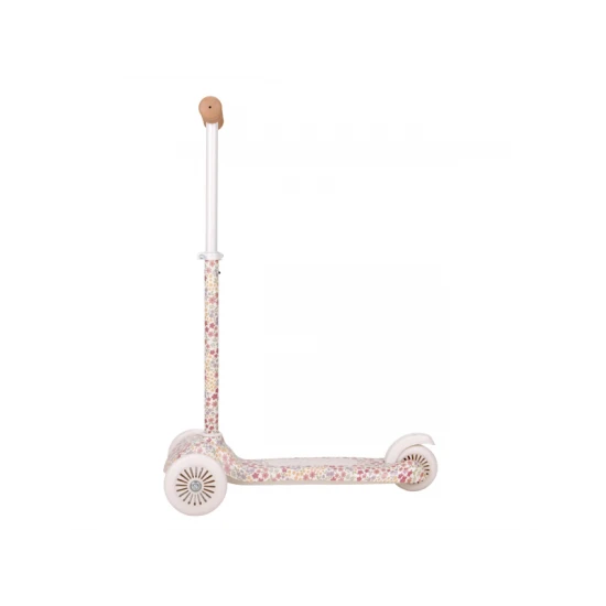 Háromkerekű roller Sunny Flower Off White Little Dutch Háromkerekű roller Sunny Flower Off White – stabil gyerekroller napraforgó mintával és állítható kormánnyal