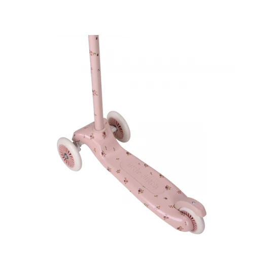 Háromkerekű roller Fairy Floral Pink Little Dutch Háromkerekű roller Fairy Floral Pink – stabil gyerekroller virágmintával és állítható kormánnyal