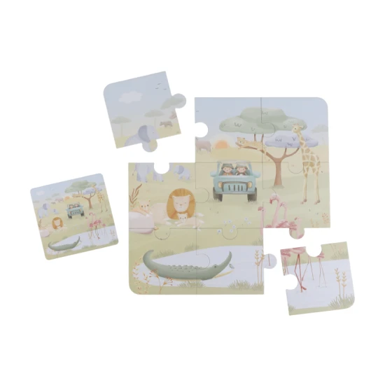 LITTLE DUTCH Puzzle 6az1-ben Safari Friends