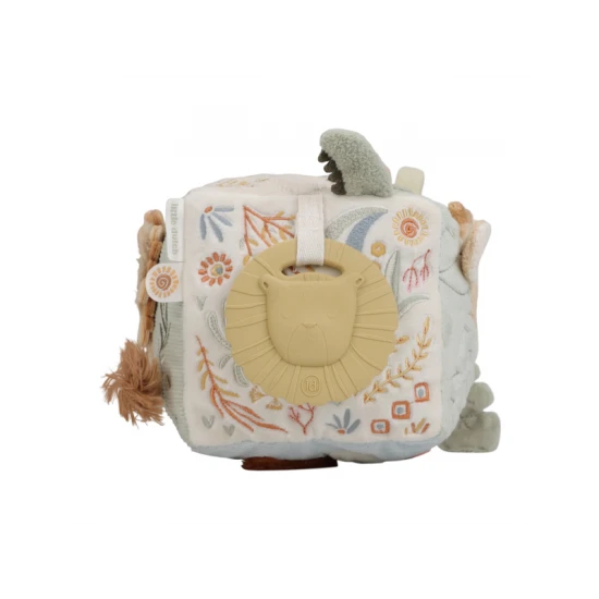 Textil aktivitáskocka Safari Friends Textil aktivitáskocka Safari Friends