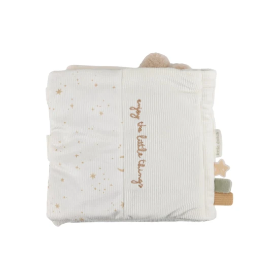 Újszülött Naturals textil foglalkoztató füzet Interaktív textilkönyv babáknak – Little Dutch Newborn Naturals