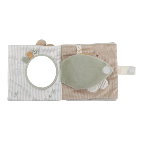 Újszülött Naturals textil foglalkoztató füzet Interaktív textilkönyv babáknak – Little Dutch Newborn Naturals