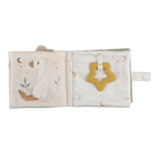 Újszülött Naturals textil foglalkoztató füzet Interaktív textilkönyv babáknak – Little Dutch Newborn Naturals