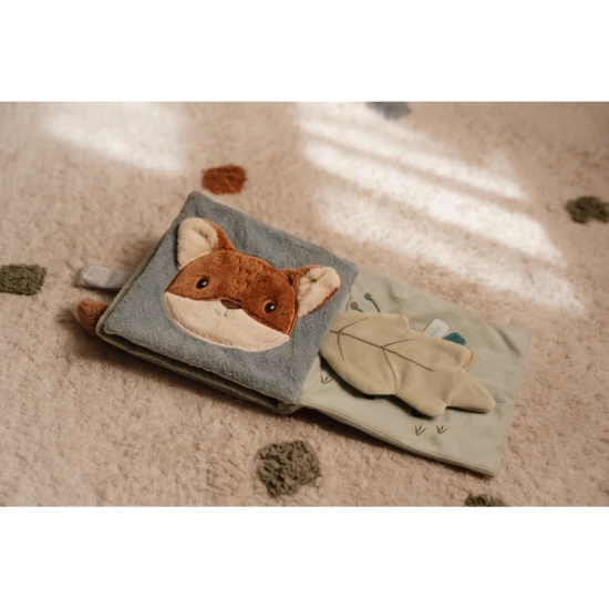 LITTLE DUTCH Erdei Barátok Textil Munkafüzet Forest Friends textil foglalkoztató füzet erdei élet motívumokkal
