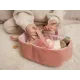 Eredeti puha baba kiegészítőkkel, Baby Rosa hordozható hálókosárral.