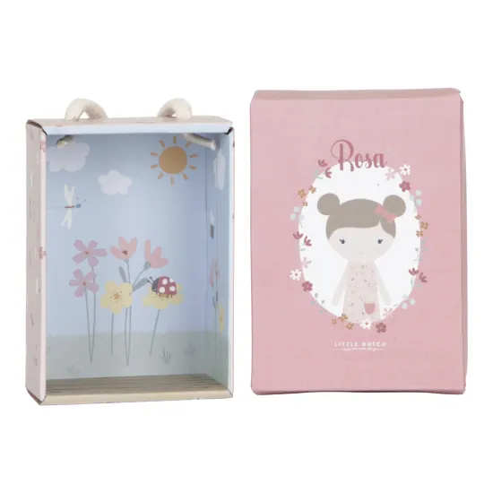 KIS HOLLAND Rózsa baba Gyönyörű, Rosa nevű baba puha, finom anyagból, 10 cm-es méretben a Little Dutch-tól.