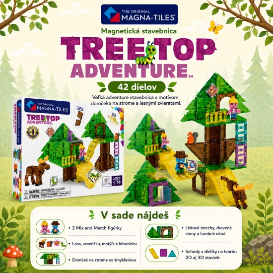 MAGNA-TILES Mágneses építőjáték Treetop Adventure 42 darab