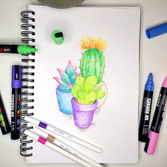 Posca Akril markerek POSCA 3M színkeverék 4 db Posca 3M finom hegyű markerkészlet (0,9-1,3 mm), fehér, fekete, ezüst és arany, gazdag színt és nagy sűrűséget biztosít a kreatív projektekhez.
