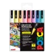 Posca 3M professzionális marker készlet pasztell színekben vékony heggyel (0,9 - 1,3 mm) a maximális pontosság érdekében, ideális művészeknek, kreatív hobbiknak és dekorációnak. 