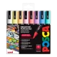 Professzionális POSCA 5M marker készlet kerek, közepes heggyel (1,8-2,5 mm), pasztell színekben, ideális a precíz és tiszta vonalakhoz művészek, tervezők és kezdők számára.