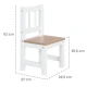 Háromrészes gyermek ülő készlet Woody Fehér/natúr